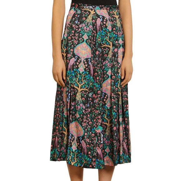 EUC Sandro Ivane Enchanted Forest Midi Skirt 0, XS $295 - Picture 1 of 12